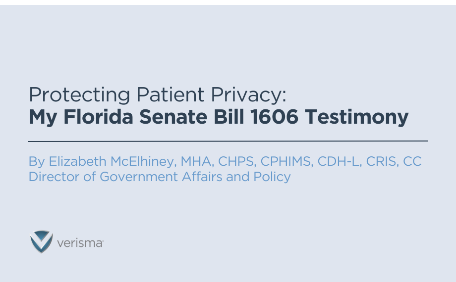 Protecting Patient Privacy: My Florida Senate Bill 1606 Testimony
