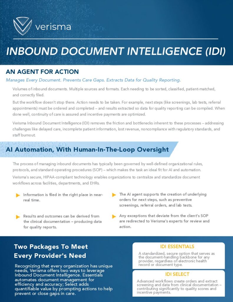 Inbound Document Intelligence Product Sheet