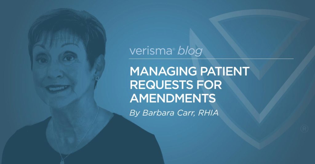 Managing Patient Requests for Amendments
