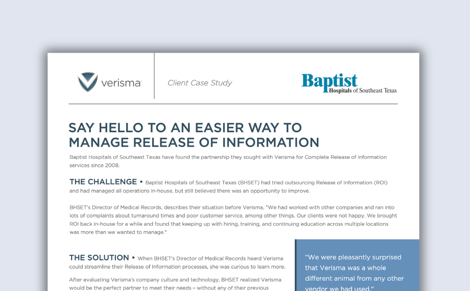 Verisma Case Study Baptist Medical