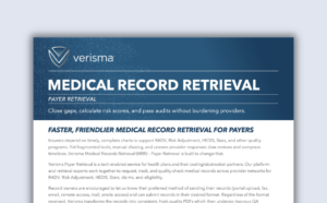 Verisma Health Plans Medical Record Retrieval Product Sheet