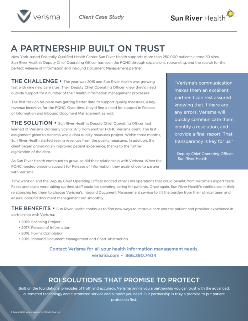 Verisma Case Study Sun River