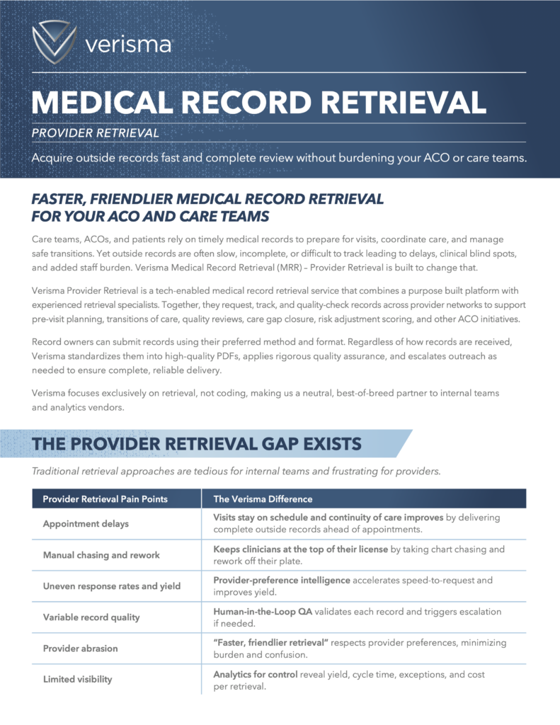 Medical Record Retrieval – Providers