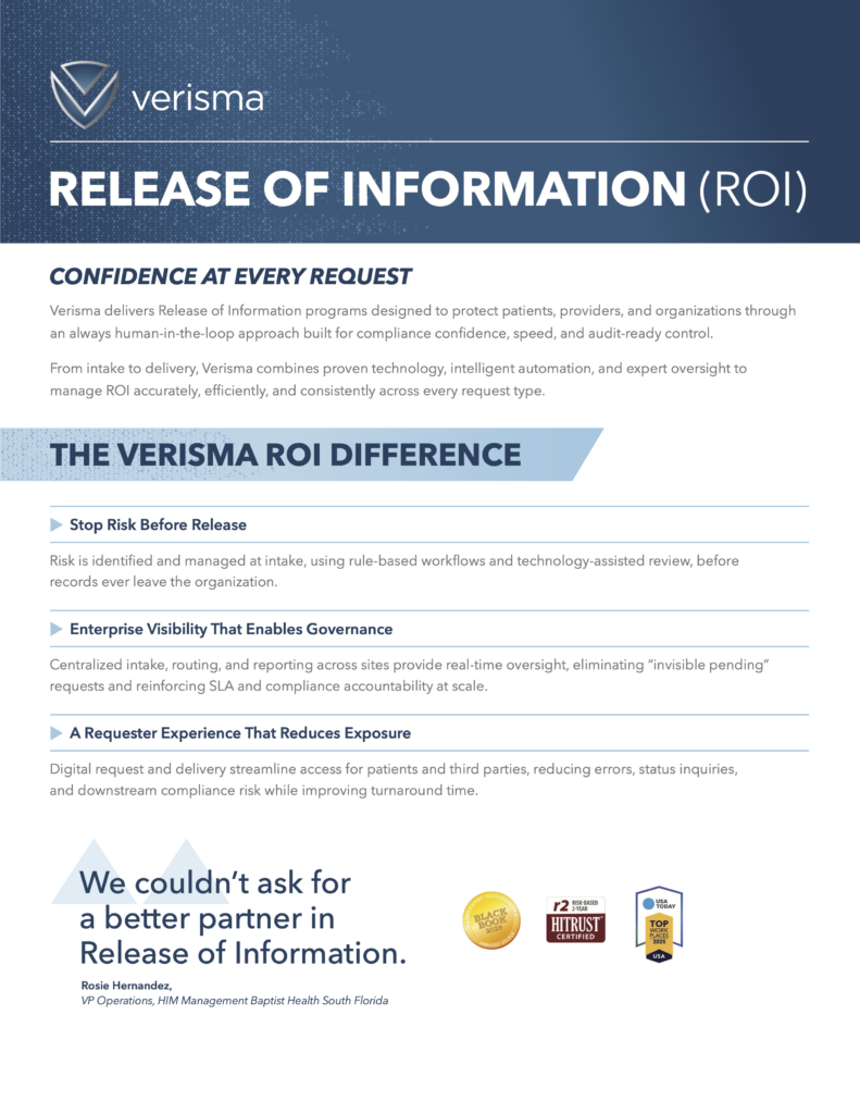 Verisma Release Manager product sheet