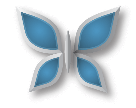graphic of a stylized butterfly